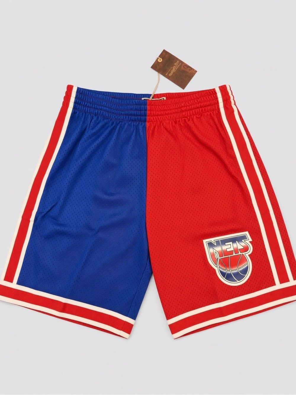 New Jersey Nets Mitchell and Ness Hardwood classics Stitched Shorts NEW men's L